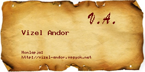 Vizel Andor névjegykártya
